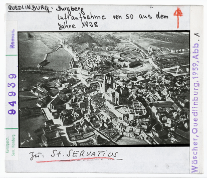 Vorschaubild Quedlinburg: Burgberg, Luftaufnahme von 1928 